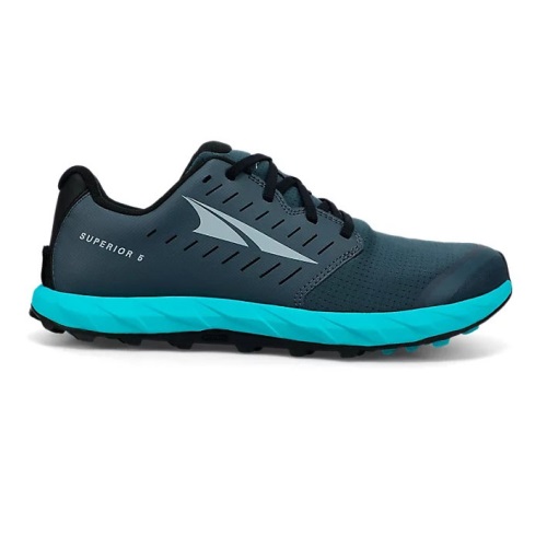 Chaussure Trail Altra Superior 5 Femme Grise Foncé/Turquoise [UTJKY]